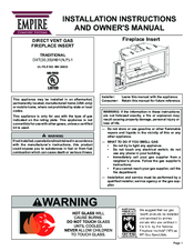 Empire Comfort Systems DXT35IN91P-1 Installation Instructions And Owner's Manual