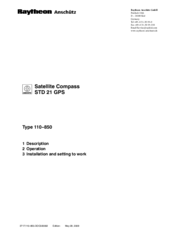 Raytheon STD 21 GPS Operation Manual