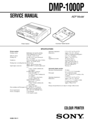 Sony DMP-1000P Service Manual