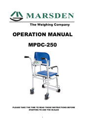 MARSDEN MPDC-250 Operation Manual