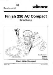 WAGNER Finish 230 Ac Compact Operating Manual