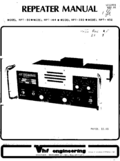 VHF engineering RPT-144 Manual