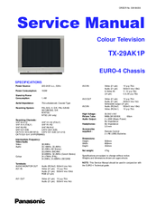 Panasonic TX-29AK1P Service Manual