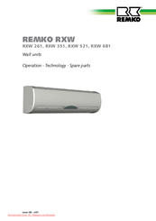 REMKO RXW 681 User Manual