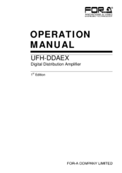 FOR-A UFH-DDAEX Operation Manual