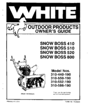 White show boss 410 Owner's Manual