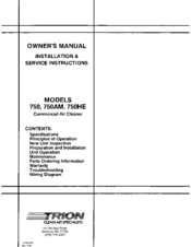 Trion 750 Owner's Manual