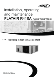 Lennox FLATAIR FSC-H Installation, Operating And Maintanance Manual