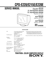 Sony Trinitron CPD-E220 Service Manual
