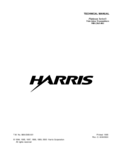 Harris Platinum Series Technical Manual