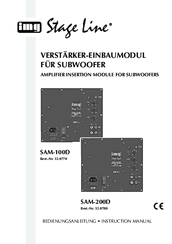 IMG STAGE LINE SAM-100D Instruction Manual