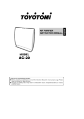 Toyotomi AC-20 Instruction Manual