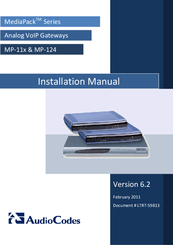 AudioCodes MediaPack SIP Installation Manual