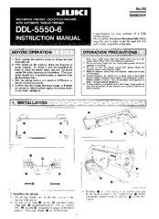 JUKI DDL-5550-6 Instruction Manual
