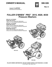 FULLER O’BRIEN PRO 4030 Owner's Manual