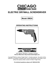 Chicago Electric 9624 Operating Instructions Manual