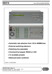 ELPRO SDZ16 Installation And Use Manual