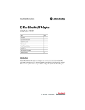 Allen-Bradley E3 Plus Installation Instructions Manual