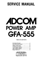 Adcom GFA-555 Service Manual