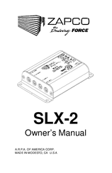 zapco SLX-2 Owner's Manual