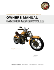 Panther R-Bike Owner's Manual