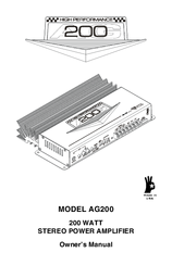 zapco AG200 Owner's Manual