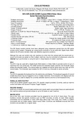CB ELECTRONICS SR-3 User Manual