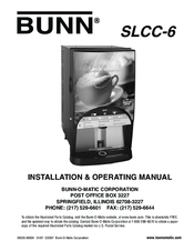 Bunn SLCC-6 Installation & Operating Manual
