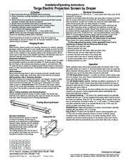 Draper Targa Installation And Operating Instructions