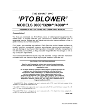 Giant-Vac 2000 series Operating Manual