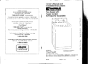 Kenmore Automatic Washer Owner's Manual And Installation Instructions