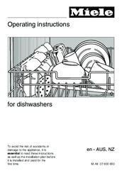 Miele G 2XXX Operating Instructions Manual