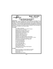 Prestige APS-25HT Owner's Manual