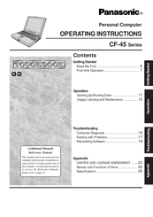 Panasonic Toughbook CF-45NJ48AEM Operating Instructions Manual