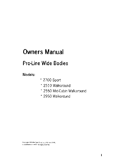 Pro-Line Boats 2550 Mid-Cabin Walkaround Owner's Manual