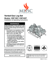 MHSC VWF18ST Installation & Operating Instructions Manual
