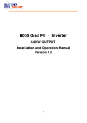 MPP Solar 6000 Grid PV Installation And Operation Manual