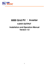 MPP Solar Grid tied 6000 Installation And Operation Manual