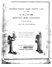 Bostitch 14B Instruction Manual