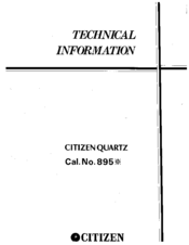 Citizen 8950-02 Technical Information