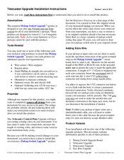 AweSome Telecaster TCP-T2 Installation Instructions Manual