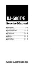 Alinco DJ-580T Service Manual