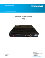 COBHAM Messenger Portable Decoder User Manual