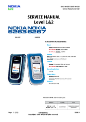 Nokia 6262 Service Manual