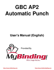 Gbc AP-2 Operator's Manual