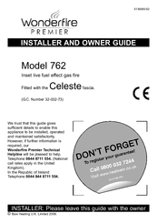 Wonderfire 762 Installer And Owner Manual