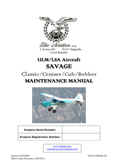 Zlin Aviation Savage Cub Maintenance Manual