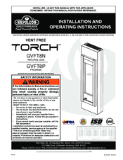 Napoleon Torch GVFT8P Installation And Operating Instructions Manual
