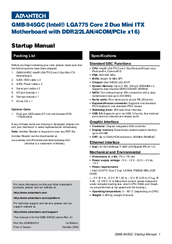 Advantech GMB-945GC Startup Manual