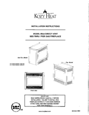 kozy heat 944 PIER Installation Instructions Manual